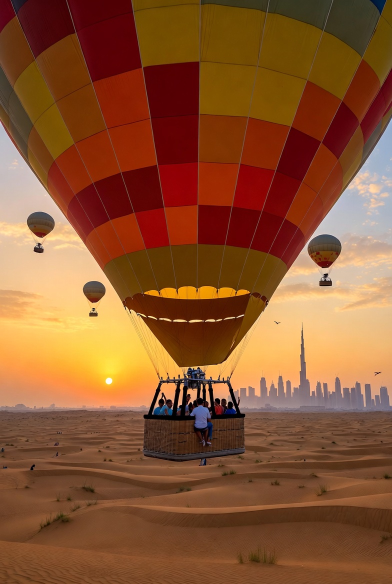 book your dubai air balloon safari adventure